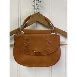 Danielle Nicole Brown Theia Studded‎ Stitched Top Handle Handbag Purse